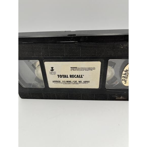Total Recall 1990 VHS Arnold Schwarzenegger Carolco Home Video Vintage 90s - Picture 1 of 4